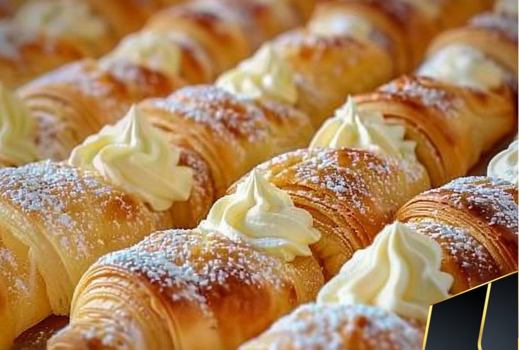 Puff Pastry Cream Horns