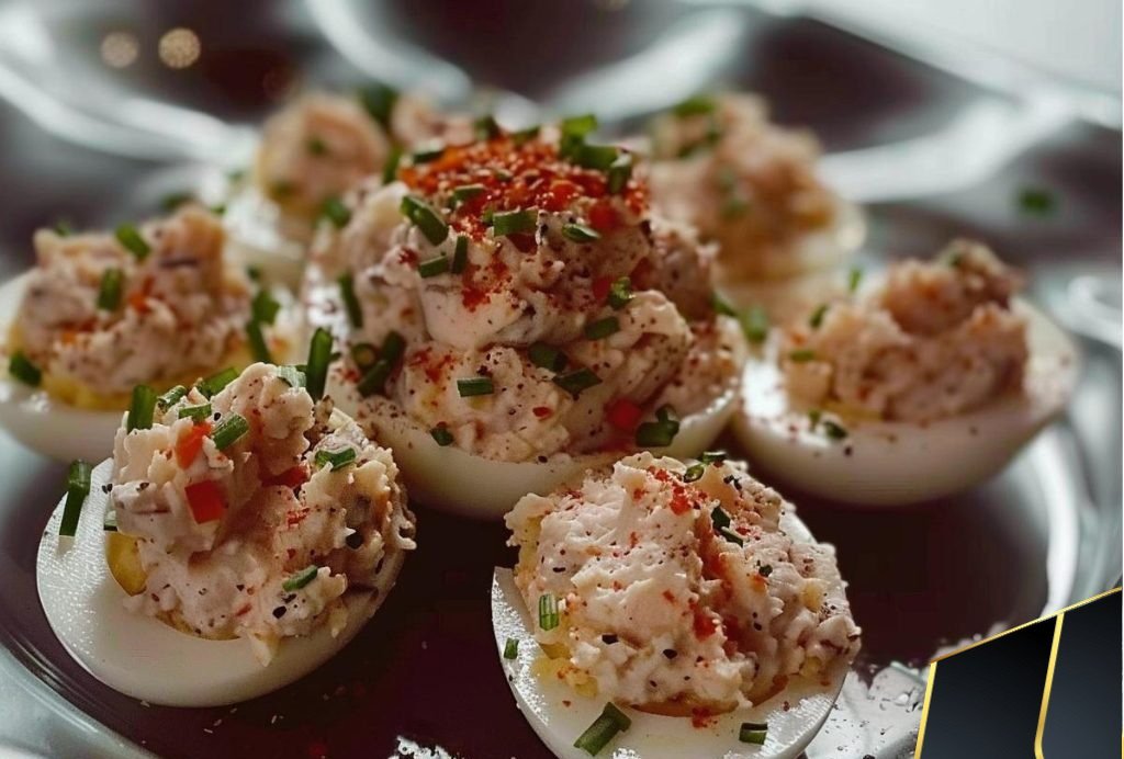 Tuna stuffed deviled eggs