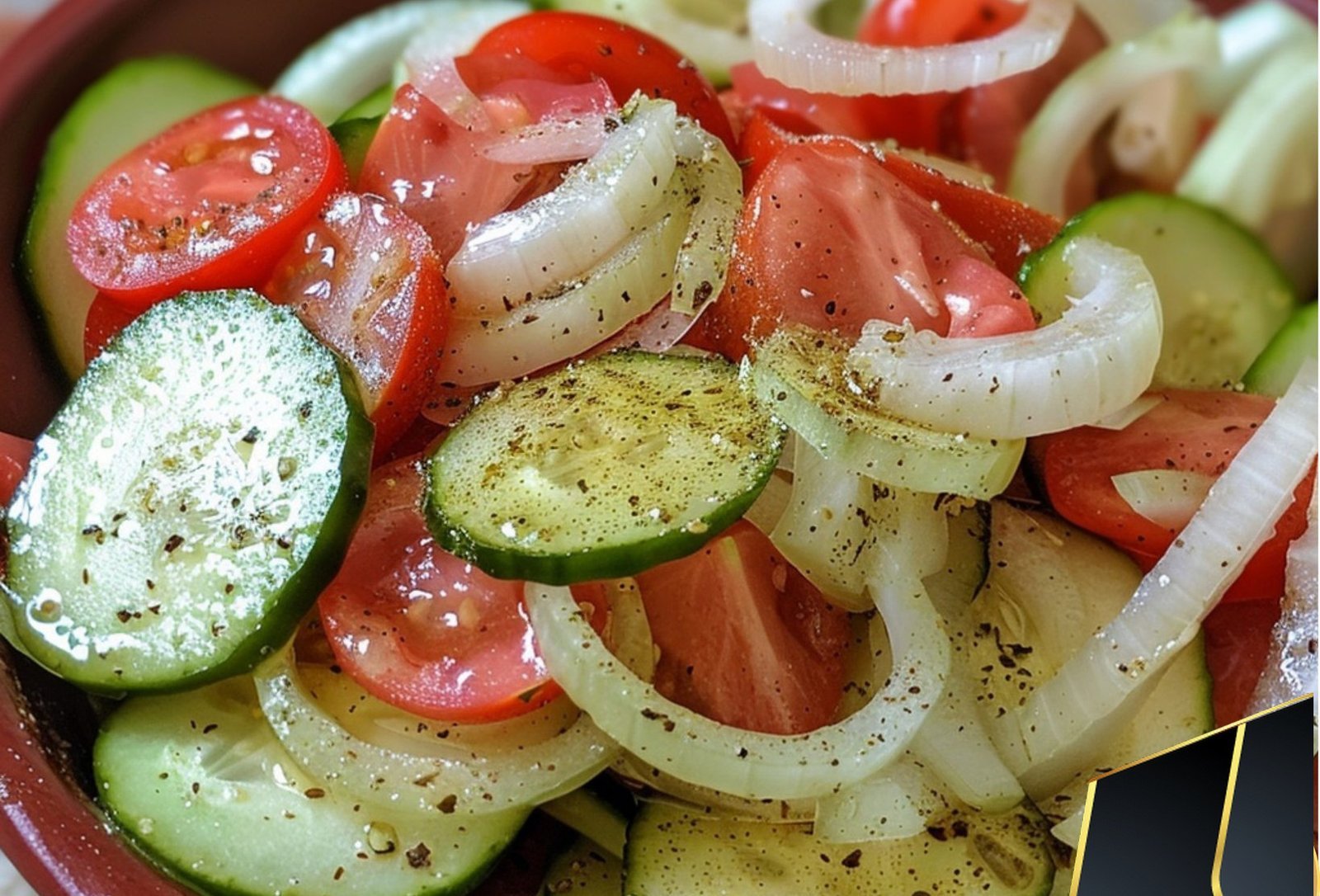 Cucumber Onion and Tomato Salad