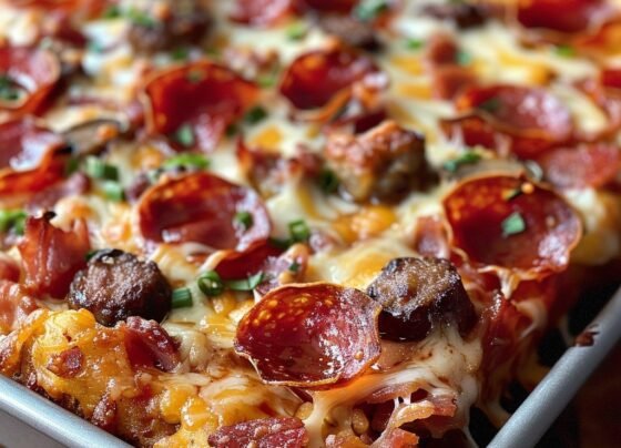 Meat Lovers Pizza Casserole prepared at home with simple ingredients and clear steps.