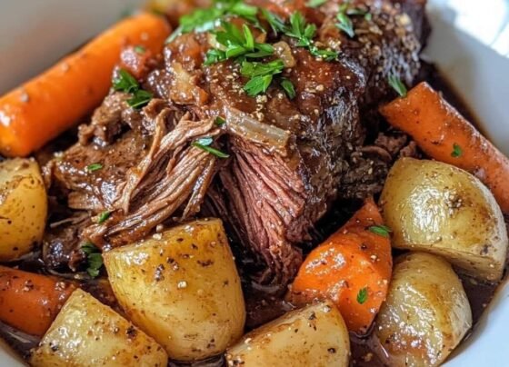 Crockpot Roast with Potatoes and Carrots prepared at home with simple ingredients and clear steps.