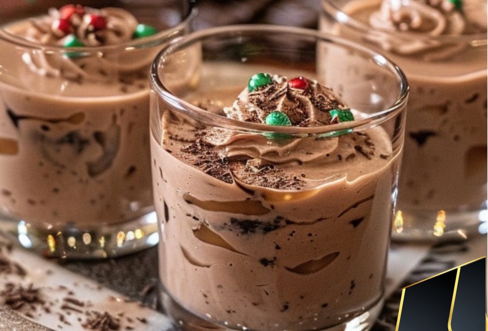 CHRISTMAS CHOCOLATE KAHLUA & BAILEY’S PUDDING SHOTS
