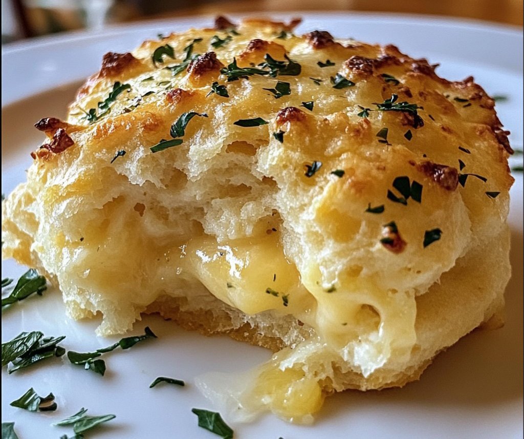 Crab Stuffed Cheddar Bay Biscuits with Lemon Butter