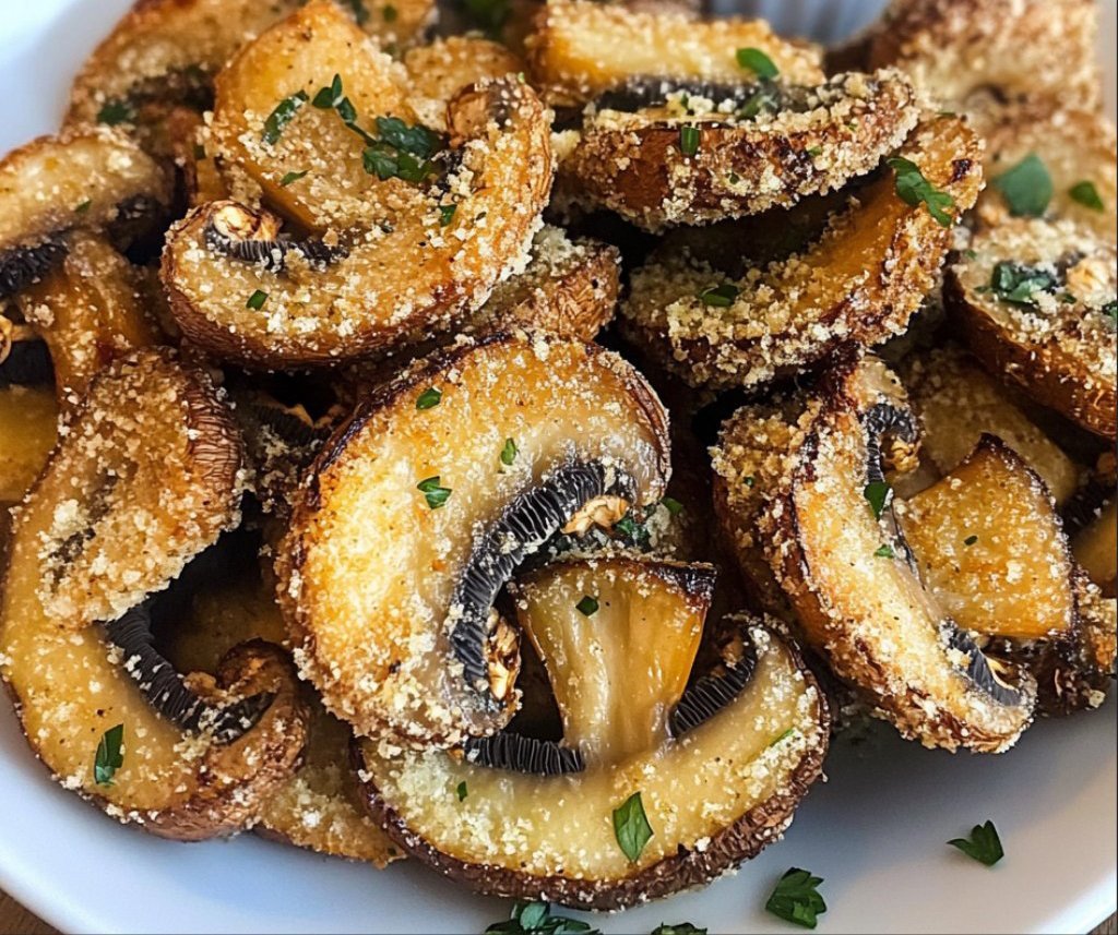 Fried Sliced Mushrooms with Ranch