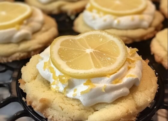 Say hello to spring with these Lemon Cream Pie Cookies! A zesty lemon filling nestled in a soft cookie cup