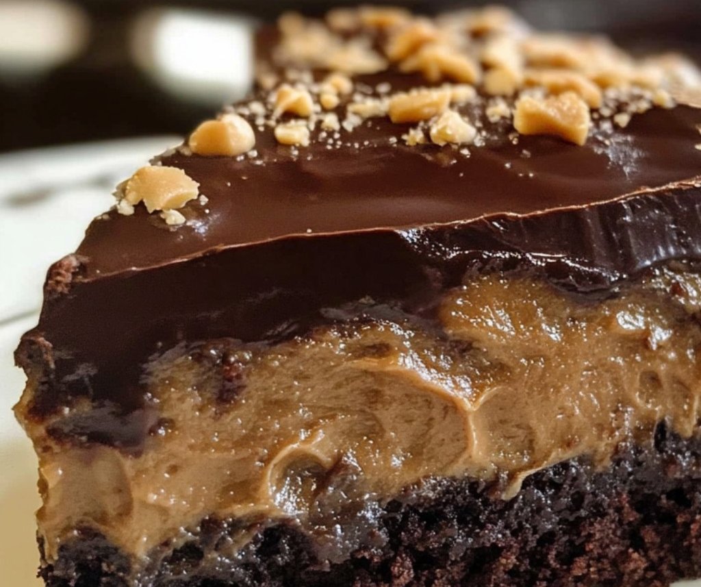 Chocolate Peanut Butter Ooey Gooey Cake