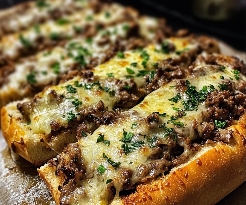 Philly Cheesesteak Garlic Bread