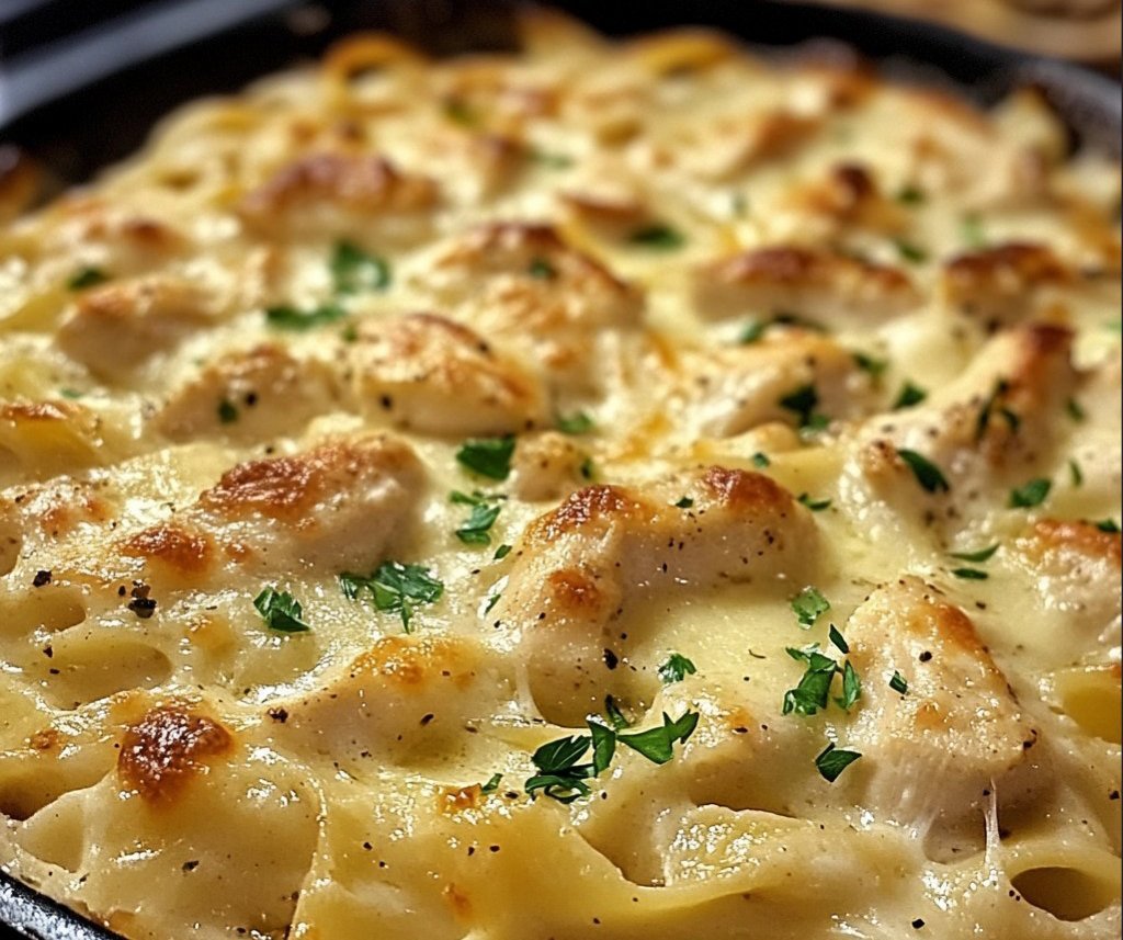Chicken Alfredo Bake