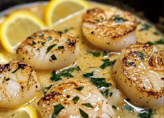 Scallops in Lemon Wine Sauce prepared at home with simple ingredients and clear steps.