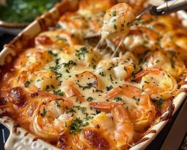 Oven-Baked Shrimp Casserole with Cheese prepared at home with simple ingredients and clear steps.
