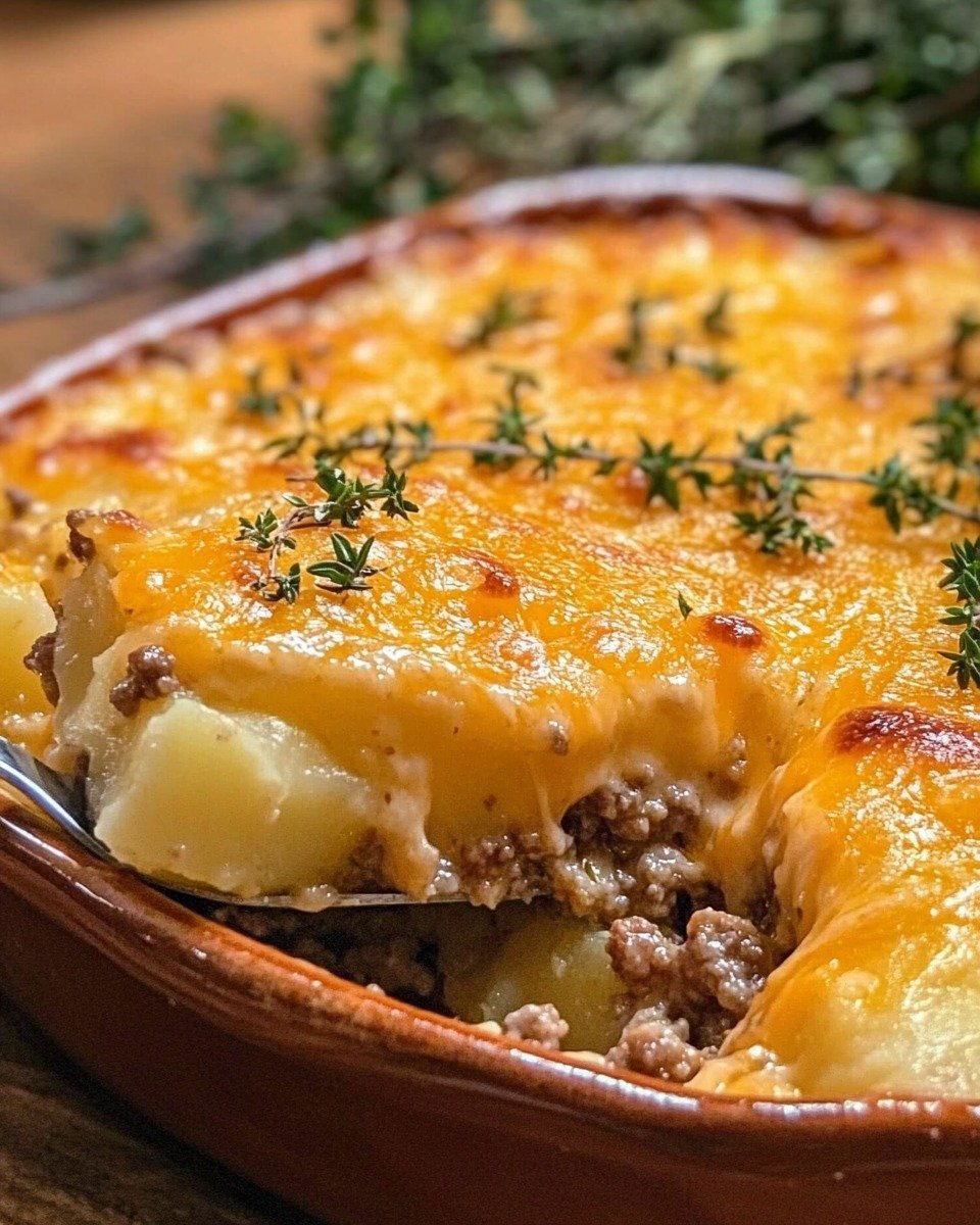 Easy Hamburger Potato Casserole
