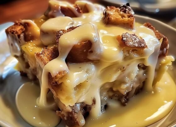 Grandma’s Old-Fashioned Bread Pudding with Vanilla Sauce prepared at home with simple ingredients and clear steps.