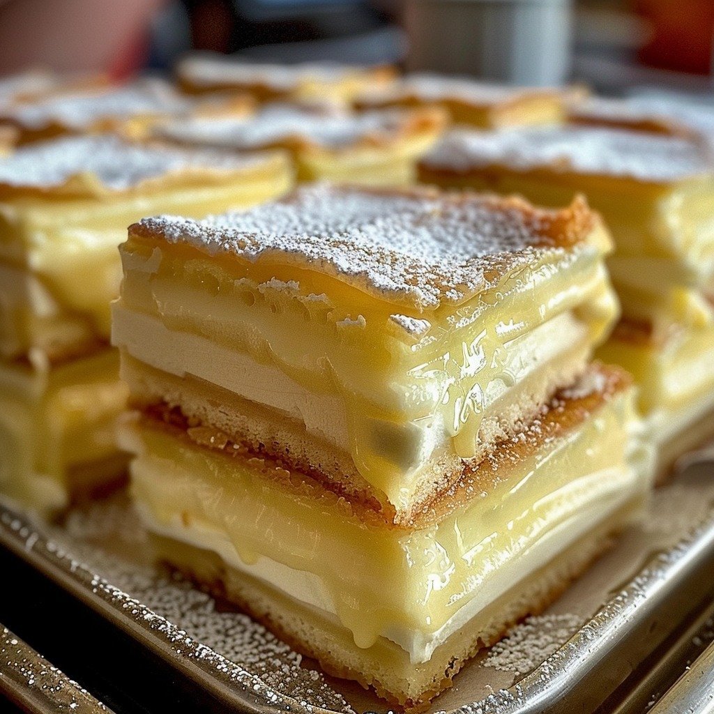 Vanilla Custard Cream Squares