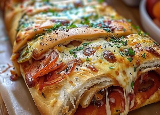 Italian Stromboli prepared at home with simple ingredients and clear steps.