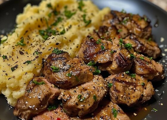 Garlic Butter Steak Bites and Mash prepared at home with simple ingredients and clear steps.