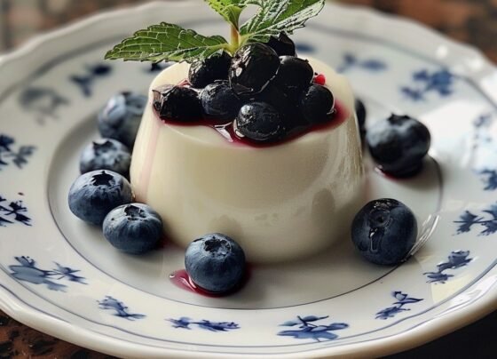 Coconut Panna Cotta with Blueberries prepared at home with simple ingredients and clear steps.