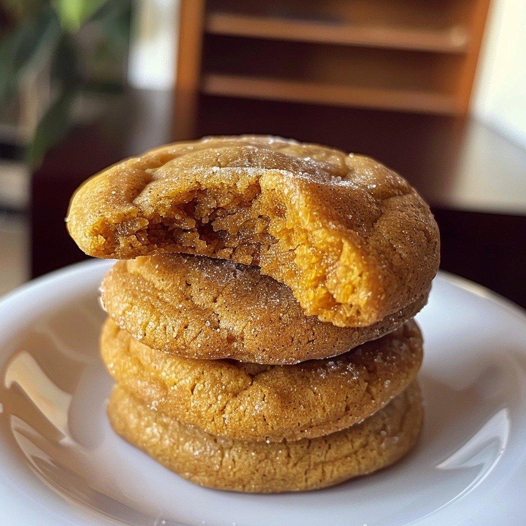 Chewy Pumpkin Snickerdoodle Cookies