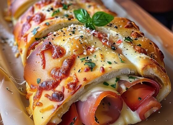 Italian Stromboli prepared at home with simple ingredients and clear steps.