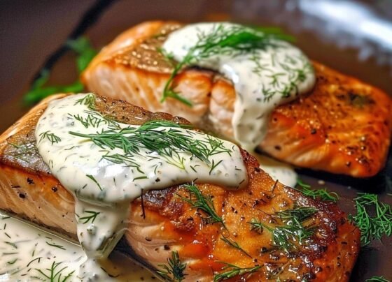 Pan-Seared Salmon with Creamy Dill Sauce prepared at home with simple ingredients and clear steps.