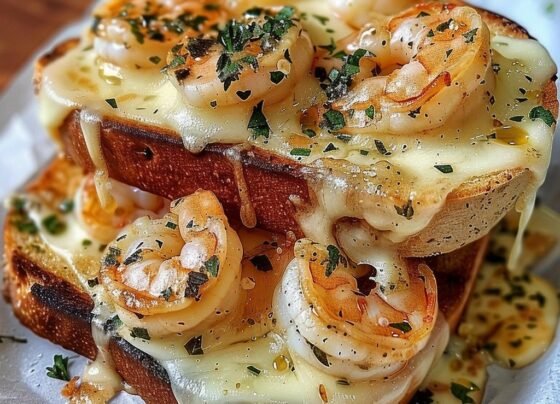 Cheesy Garlic Bread Shrimp Grilled Cheese prepared at home with simple ingredients and clear steps.