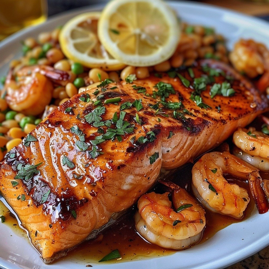 Cajun Salmon and Shrimp