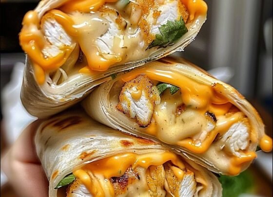 Cheesy Garlic Chicken Wraps prepared at home with simple ingredients and clear steps.