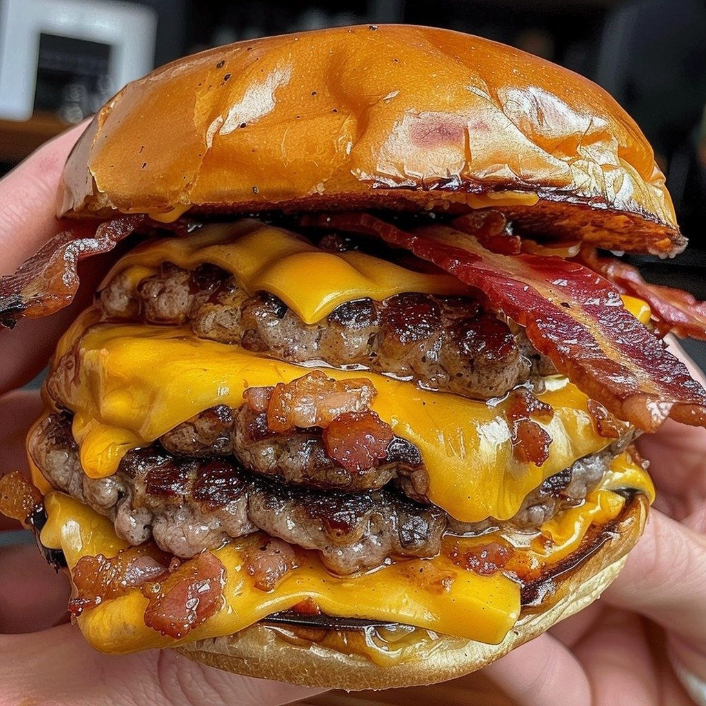 Triple Bacon Cheeseburger