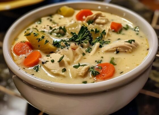 The Ultimate Comfort: Homemade Cream of Chicken Soup prepared at home with simple ingredients and clear steps.