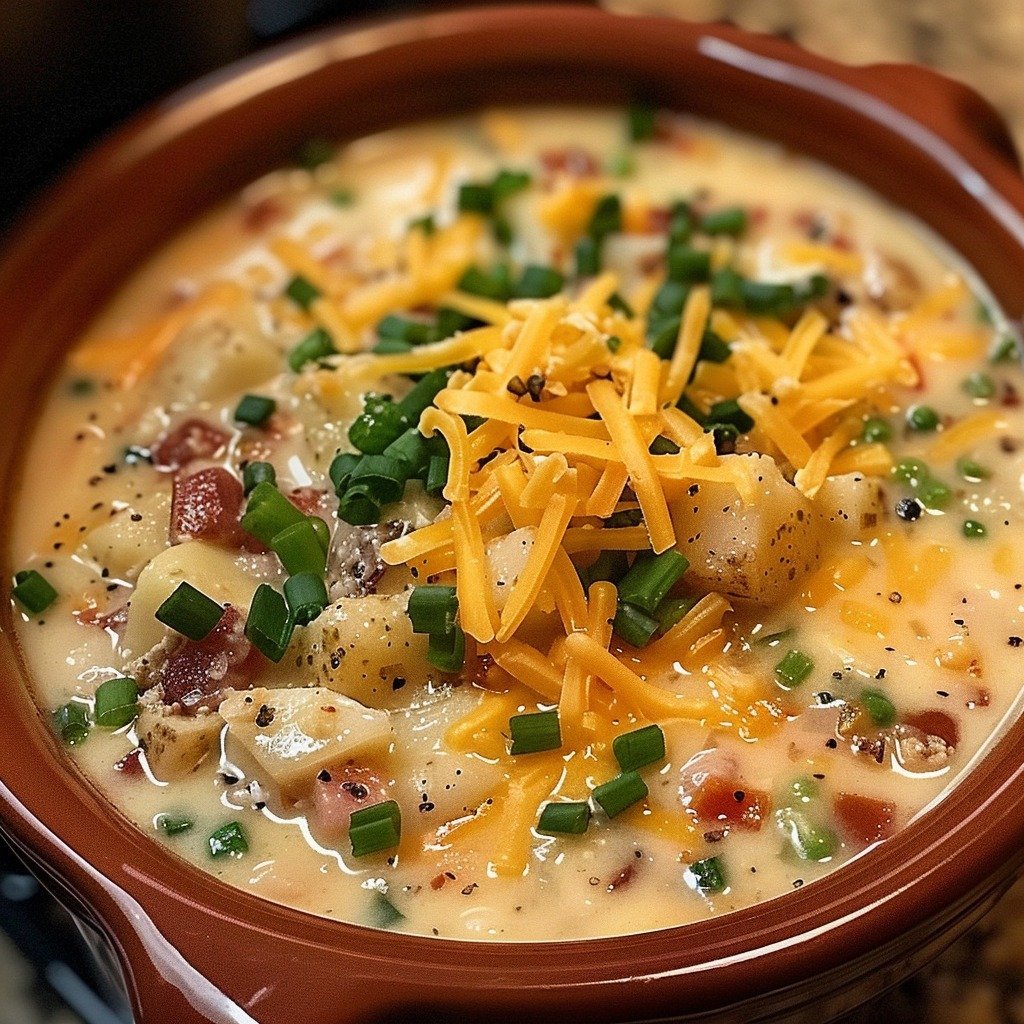Loaded Crock Pot Crack Potato Soup