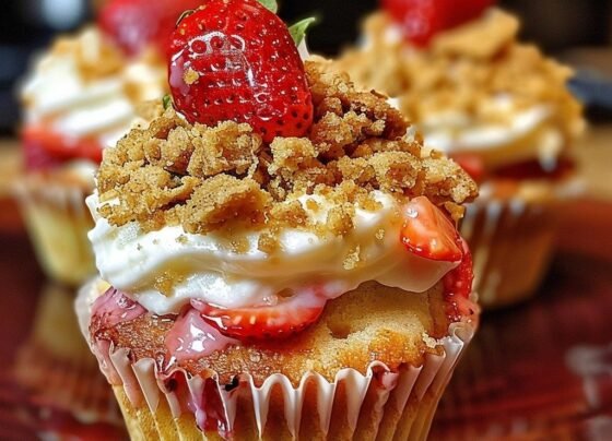 Strawberry Crumble Cheesecake Muffins prepared at home with simple ingredients and clear steps.