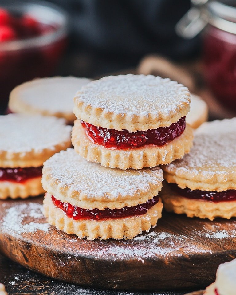 Vanilla Shortbread Cookies with Jam