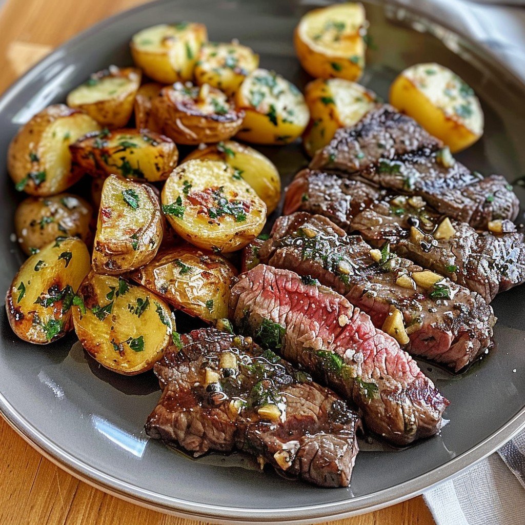 Garlic Butter Steak and Potatoes