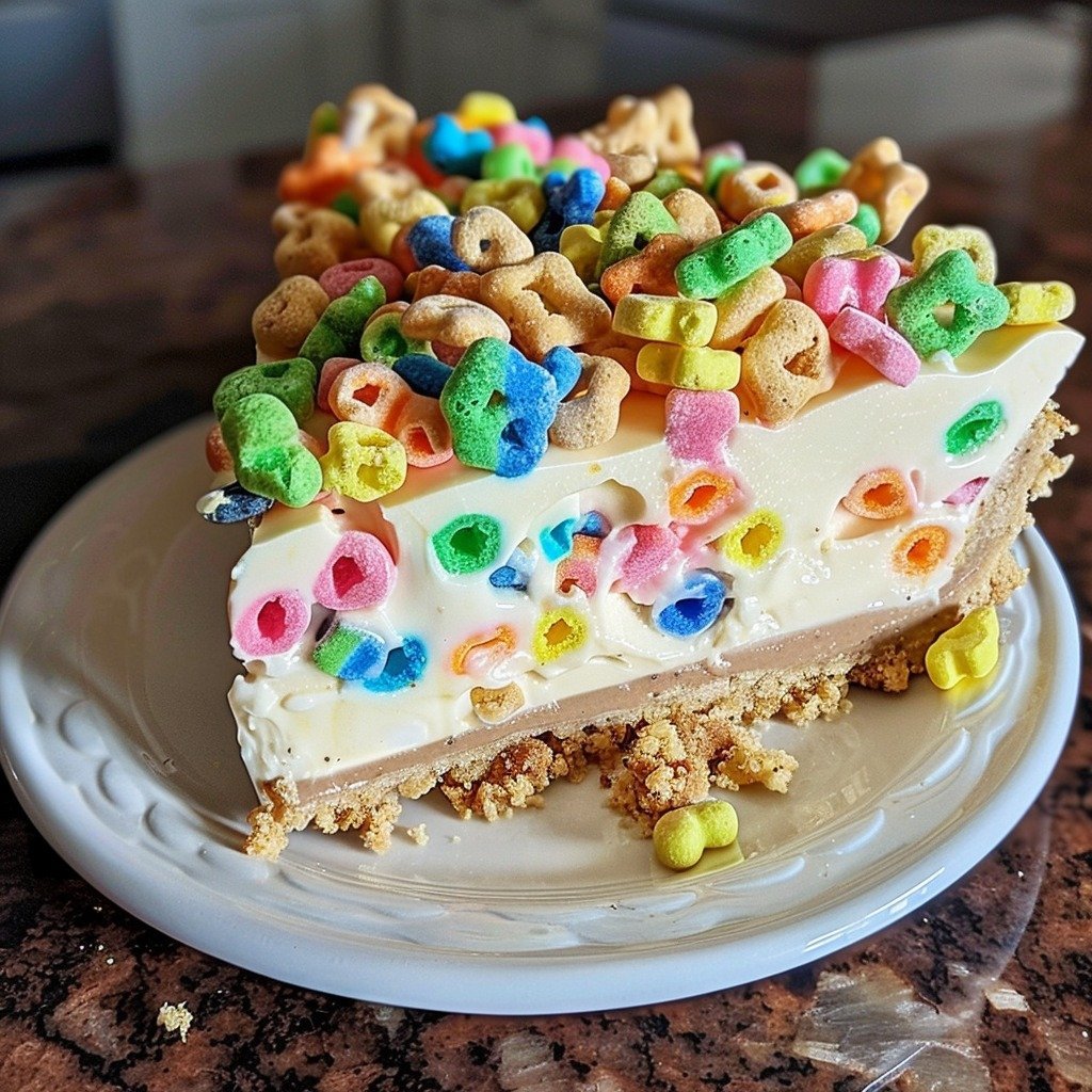 Lucky Charms No-Bake Cheesecake