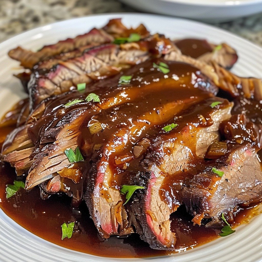 Slow Cooker Beef Brisket with BBQ Sauce