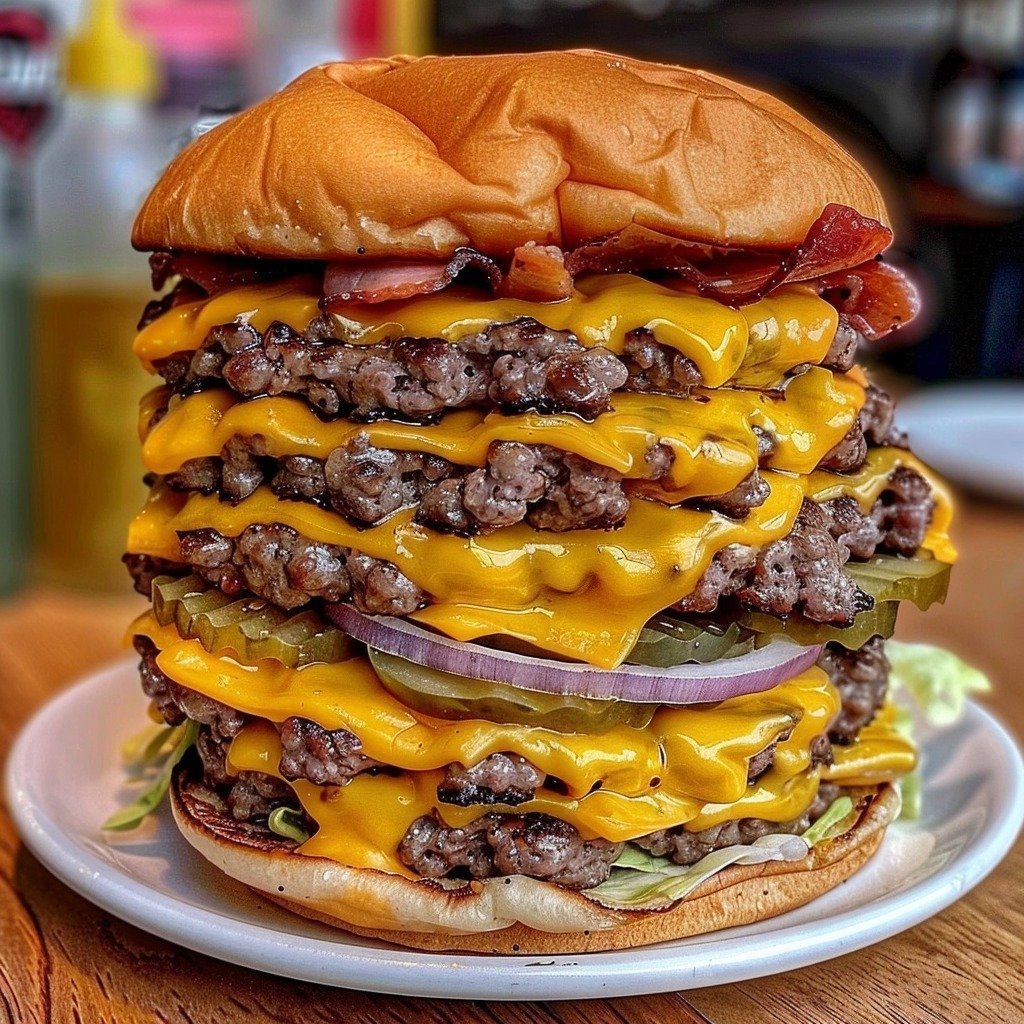 Ultimate Stacked Cheeseburger