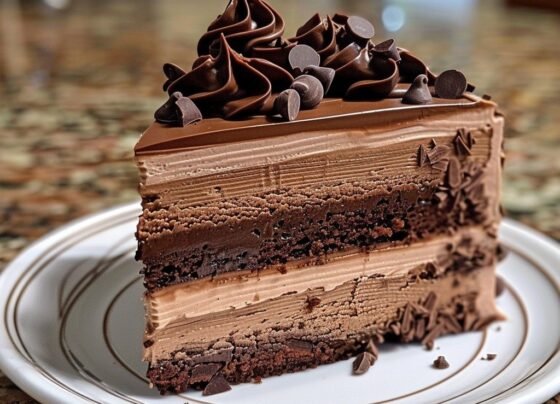 Triple Chocolate Mousse Cake prepared at home with simple ingredients and clear steps.