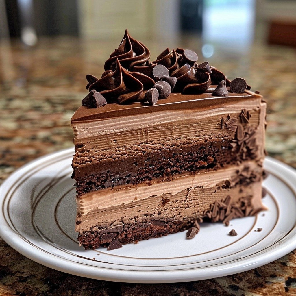 Triple Chocolate Mousse Cake