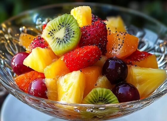 Zesty Fruit Medley with Poppy Seed Dressing prepared at home with simple ingredients and clear steps.