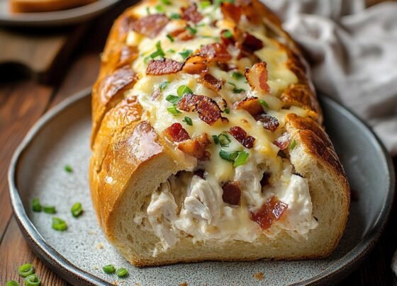 Savory Chicken Bacon Ranch Stuffed Bread prepared at home with simple ingredients and clear steps.