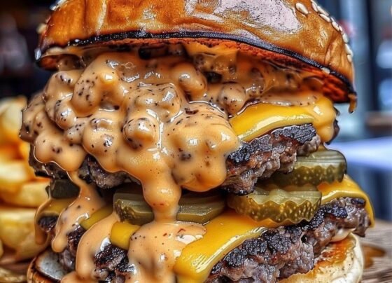 Ultimate Triple Cheeseburger with Special Sauce prepared at home with simple ingredients and clear steps.