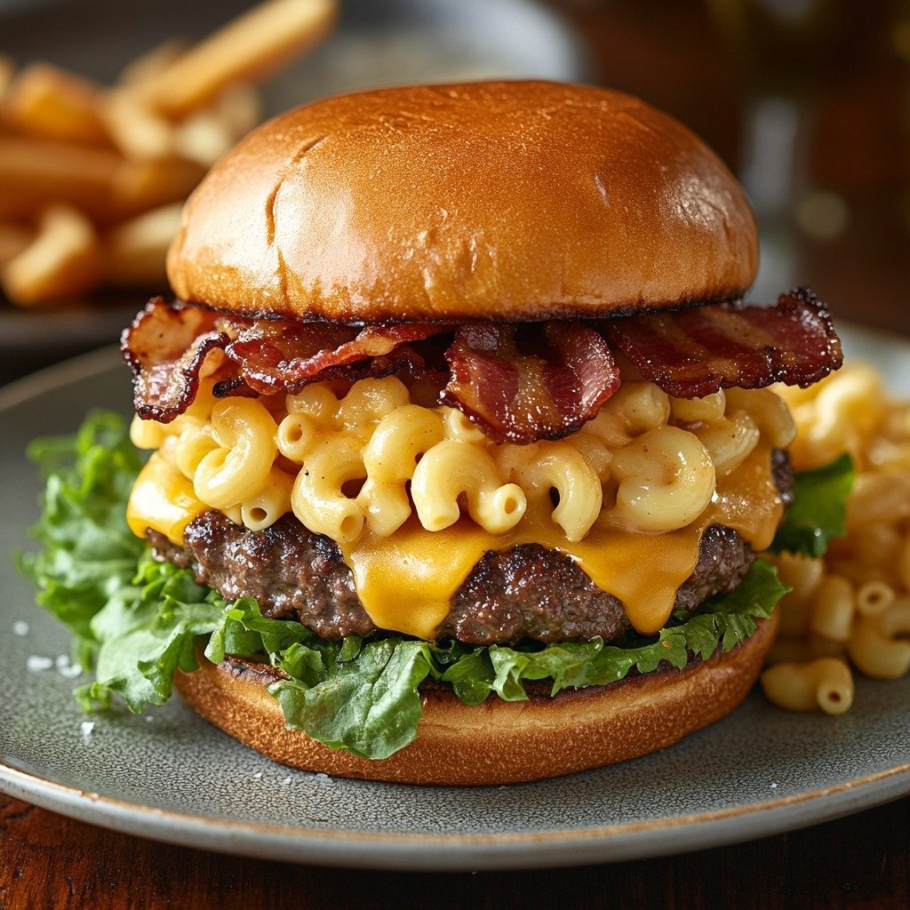 The Ultimate Bacon Mac ‘n’ Cheese Burger Recipe