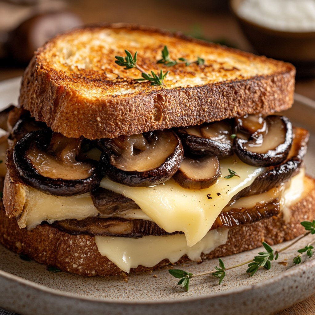 Delicious Grilled Cheese and Mushroom Sandwich Recipe