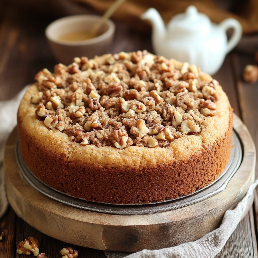 Walnut Coffee Cake Recipe | Moist and Crunchy
