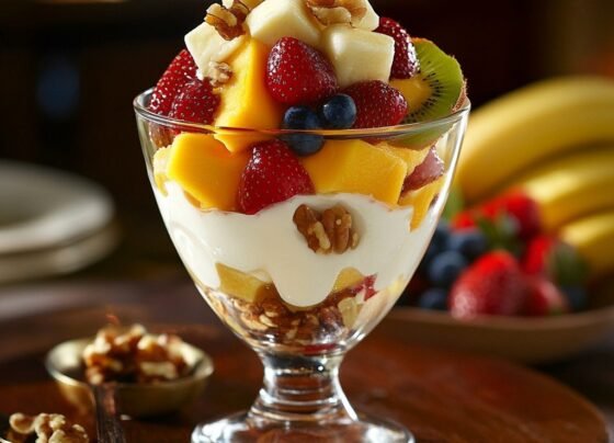 Lebanese Fruit Cocktail with Ashta prepared at home with simple ingredients and clear steps.