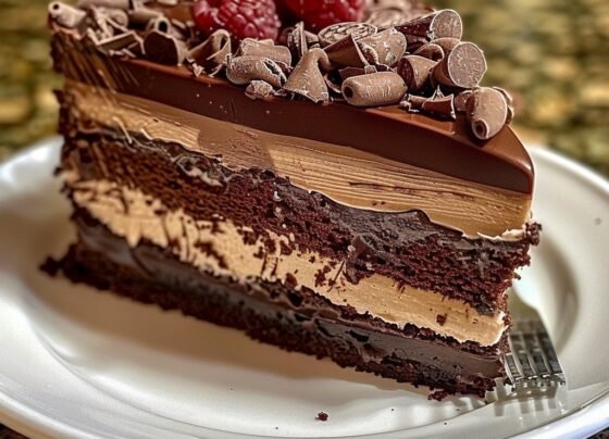 Triple Chocolate Mousse Torte prepared at home with simple ingredients and clear steps.