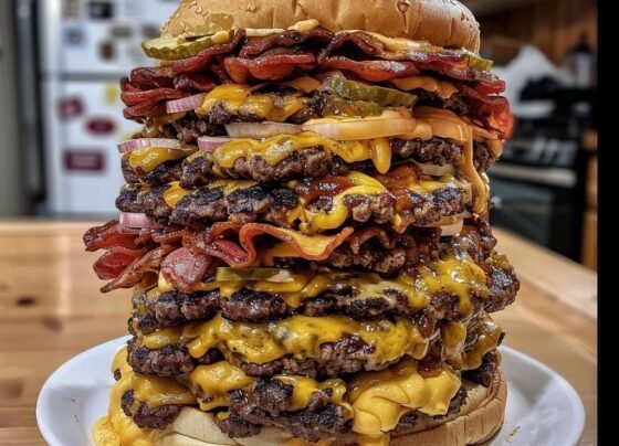 Epic Multi-Stacked Smash Burger Tower prepared at home with simple ingredients and clear steps.
