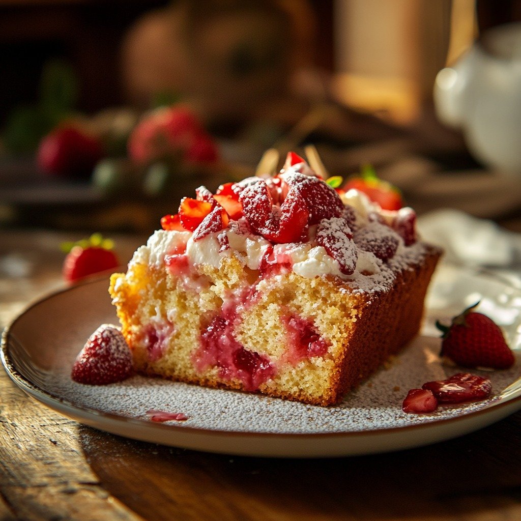 Delicious Strawberry Bread with a Sweet Glaze – A Perfect Treat for Any Occasion