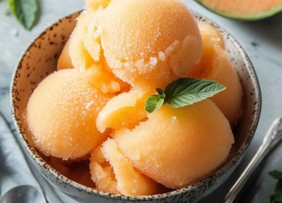 Cantaloupe Sorbet – A Refreshing