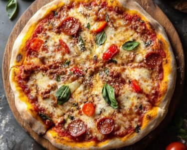Homemade Pizza Recipe | Customizable and Delicious prepared at home with simple ingredients and clear steps.