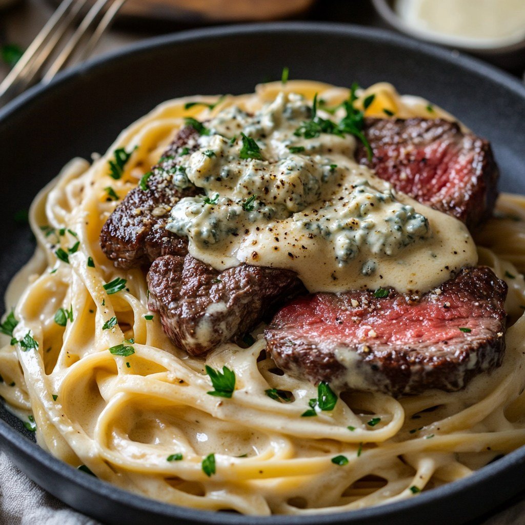 Steak d’Olivier Gorgonzola Alfredo